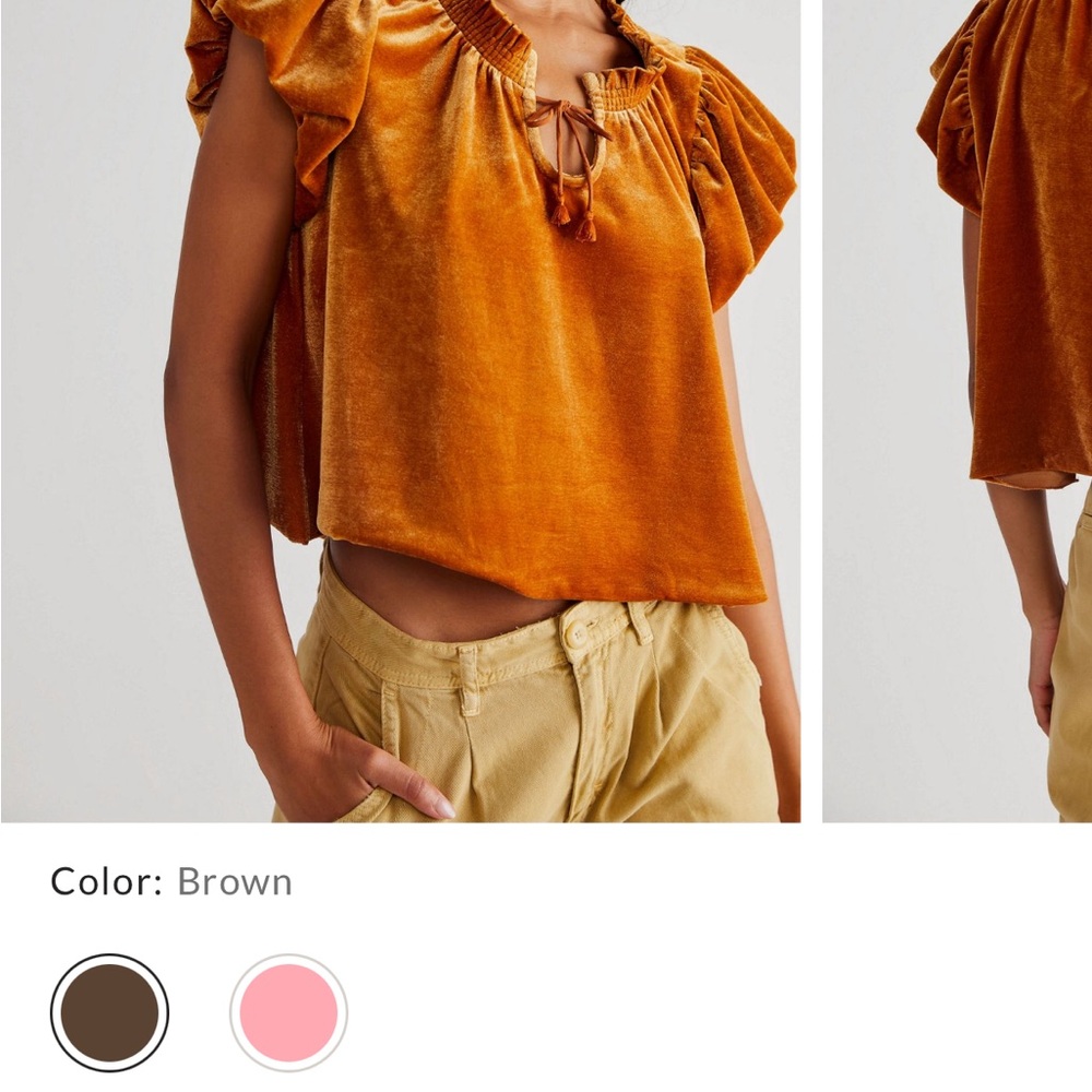 Free People Terese Velvet Top